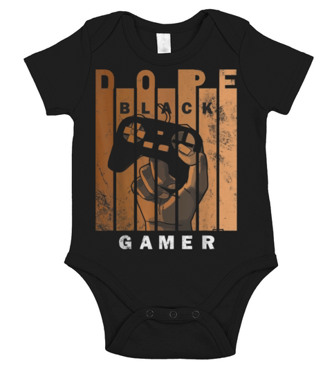 Dope Black Gamer Black histroy month design Short Sleeve Baby One-Piece