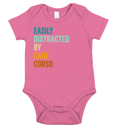 Easily Distracted By Cane Corso Short Sleeve Baby One-Piece