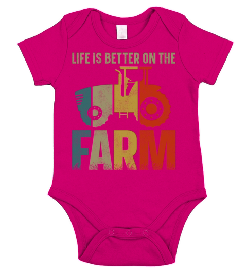 Farming Farmer Vintage Tractor Short Sleeve Baby One-Piece