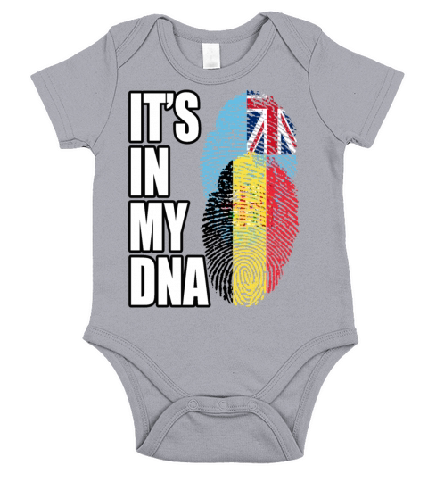 Fijian And Belgian Mix Heritage DNA Flag Short Sleeve Baby One-Piece