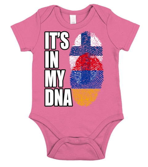 Finland And Armenian Mix Heritage DNA Flag Short Sleeve Baby One-Piece