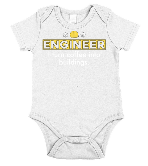 Funny Civil Engineer Quote For Coffee Lover Cool Short Sleeve Baby One-Piece