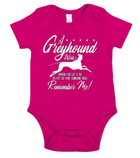 Greyhound Racing A Greyhound Wish Greyhound Racer Short Sleeve Baby One-Piece