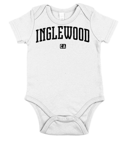 Inglewood California Vintage Short Sleeve Baby One-Piece