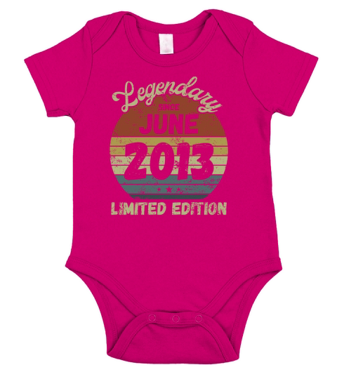 June 2013 - Vintage Birthday Present Short Sleeve Baby One-Piece