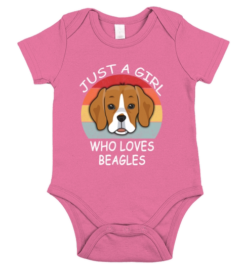 JUST A GIRL WHO LOVES BEAGLES Short Sleeve Baby One-Piece
