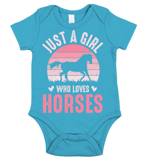 just a girl who loves horses Short Sleeve Baby One-Piece