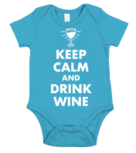 Keep Calm and Drink Wine Short Sleeve Baby One-Piece