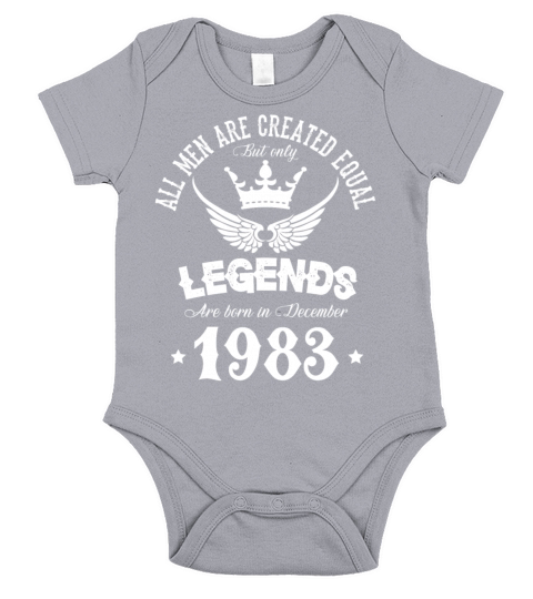 Legends Were Born In December 1983 Birthday Short Sleeve Baby One-Piece
