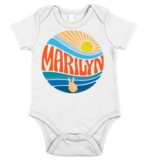 Marilyn Shirt Vintage Sunset Marilyn Groovy Tie Short Sleeve Baby One-Piece
