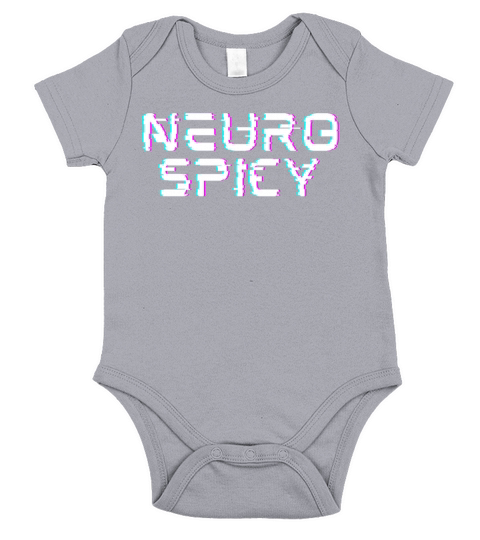 Neuro Spicy Vaporwave Spectrum Autism Awareness Short Sleeve Baby One-Piece