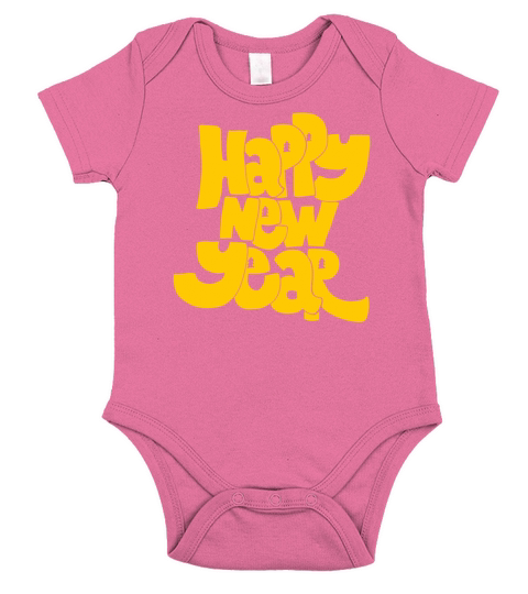 New Happy New Year Short Sleeve Baby One-Piece