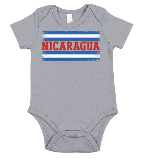 Nicaragua Nicaraguan Flag Vintage Nica Souvenir Short Sleeve Baby One-Piece