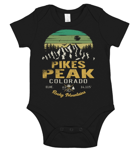 Pikes Peak Colorado Rocky Mountains Short Sleeve Baby One-Piece