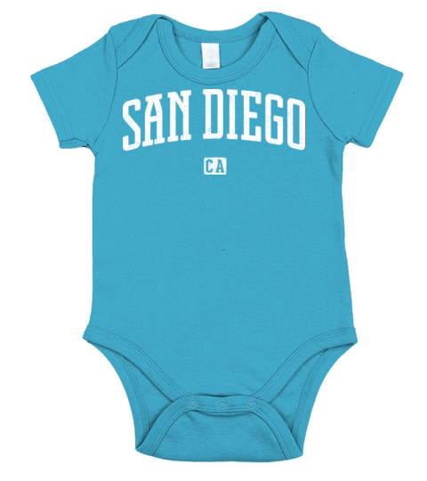 San Diego California Vintage Short Sleeve Baby One-Piece
