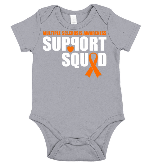 Support Squad Multiple Sclerosis Awareness Orange Short Sleeve Baby One-Piece