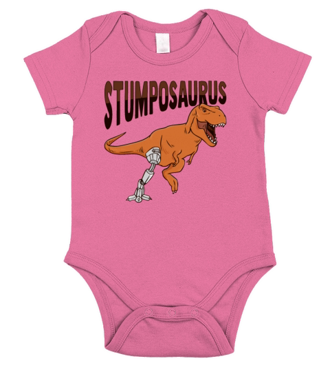 T-Rex Amputee Joke Leg Prosthetic Dinosaur for a Short Sleeve Baby One-Piece