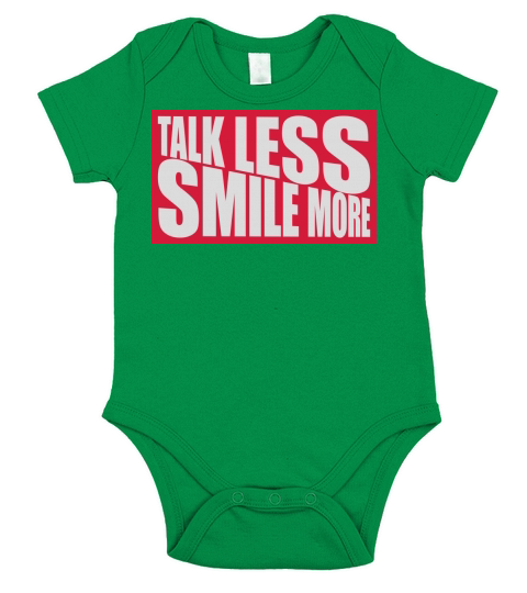 talk less smile more Short Sleeve Baby One-Piece
