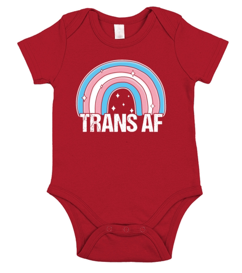 Trans AF Transsexual Transgender Pride Flag Rainbo Short Sleeve Baby One-Piece