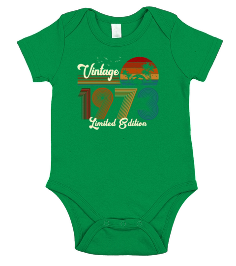 Vintage 1973 Limited Edition 48th Birthday Gift Short Sleeve Baby One-Piece