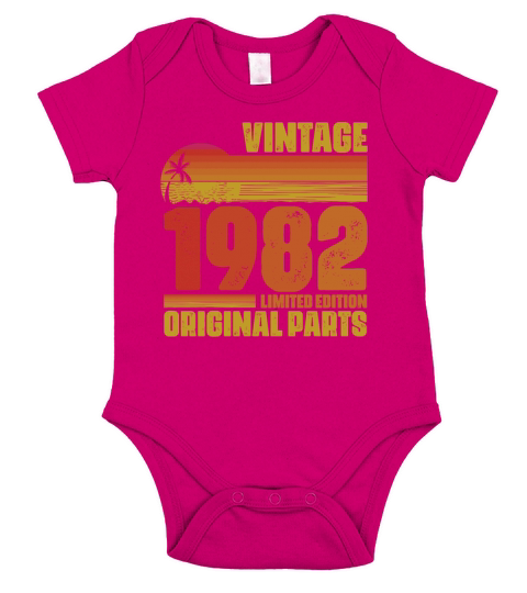 Vintage 1982 Limited Edition Original Parts Short Sleeve Baby One-Piece