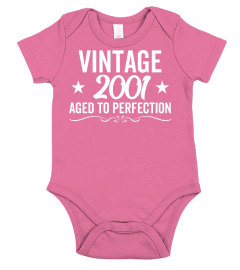Vintage 2001 Aged To Perfection Short Sleeve Baby One-Piece