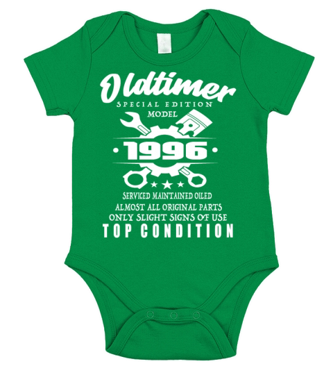 Vintage Special Edition Model 1996 Birthday Short Sleeve Baby One-Piece