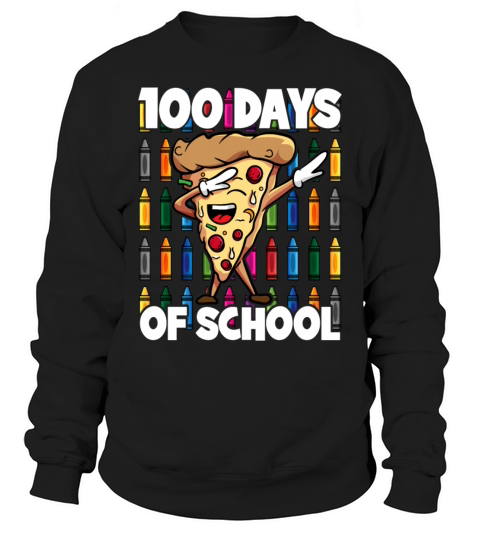 100 Days of School Dabbing Pepperoni Pizza Slice Sweatshirt Unisex