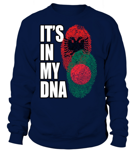 Albanian And Bangladeshi Mix Heritage DNA Flag Sweatshirt Unisex