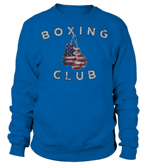 Boxing Club Vintage Us Flag Boxing Gloves Sweatshirt Unisex