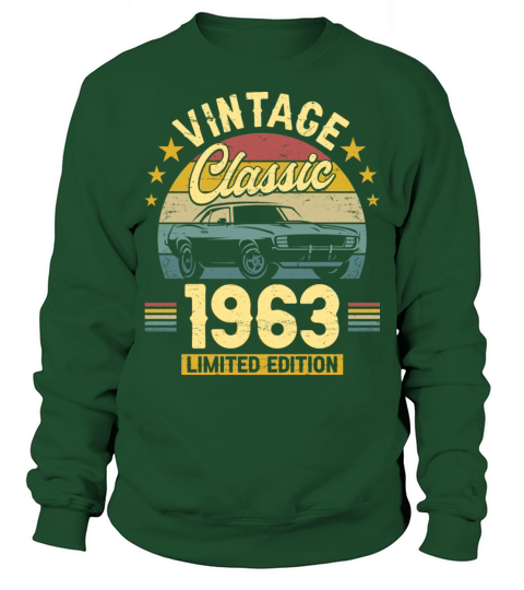 Classic 1963 60 Years Old Vintage 60th Birthday Sweatshirt Unisex