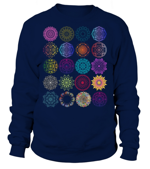 Color Mandala Sarlimak Patchwork Graphic Pattern Sweatshirt Unisex