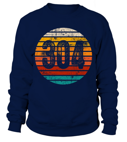 Distressed Vintage Sunset 304 Area Code Sweatshirt Unisex