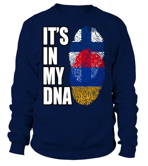 Finland And Armenian Mix Heritage DNA Flag Sweatshirt Unisex