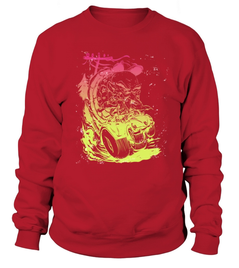Hot Rod Cars Vintage Retro American Hotrod Horror Sweatshirt Unisex