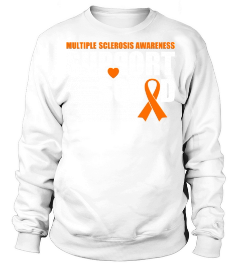 Support Squad Multiple Sclerosis Awareness Orange Sweatshirt Unisex