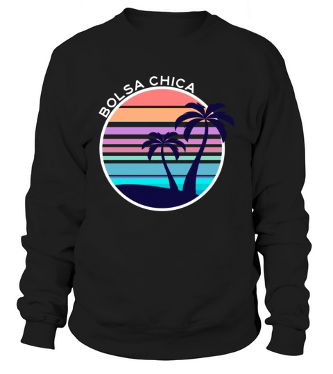 Vintage Bolsa Chica California Beach Wave Sunset A Sweatshirt Unisex
