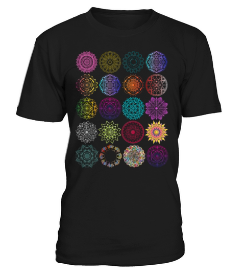 Color Mandala Sarlimak Patchwork Graphic Pattern T-Shirt Unisex