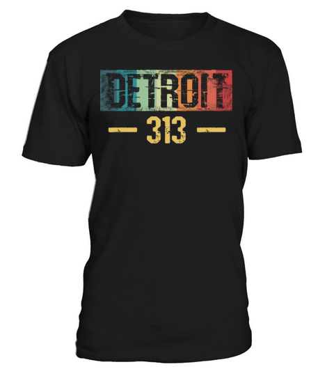Detroit 313 Code Area Michigan State Vintage Lover T-Shirt Unisex