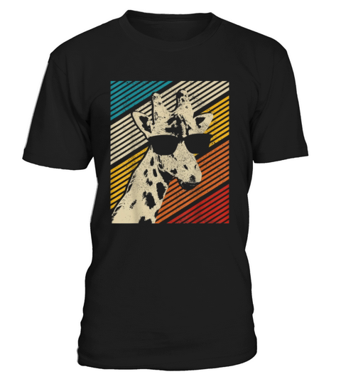 Giraffe Vintage Sunglasses Funny African Animal T-Shirt Unisex