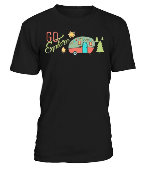 Go Explore RV Camping Trip Vintage Colors Tant Hip T-Shirt Unisex