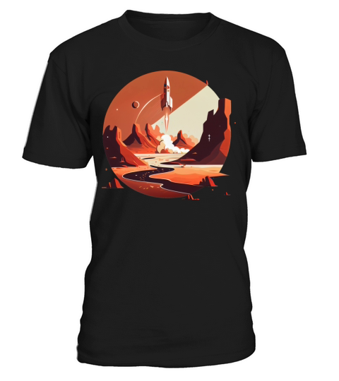 Vintage Space Science Mars Fiction Geek Solar T-Shirt Unisex