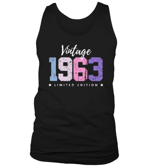 60 Years Vintage 1963 Retro 60th Birthday Tank Top Unisex