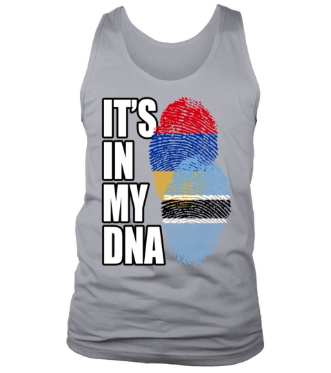 Botswana And Armenian Mix Heritage DNA Flag Tank Top Unisex