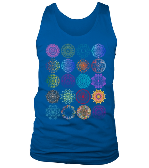 Color Mandala Sarlimak Patchwork Graphic Pattern Tank Top Unisex
