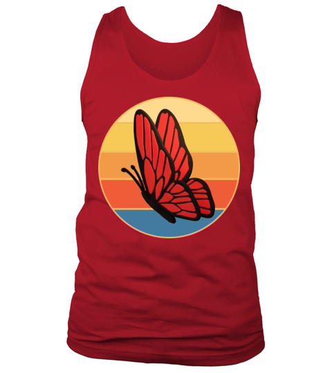 Cute Butterfly Retro Sunset Vintage Animal Insect Tank Top Unisex