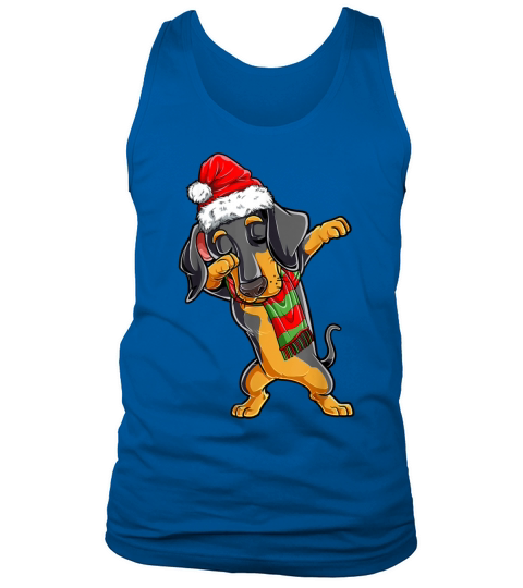 Dabbing Dachshund Santa Christmas Gifts Kids Boys Tank Top Unisex