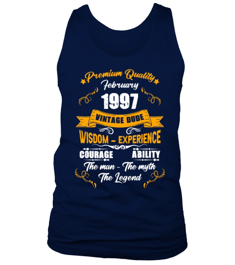 February 1997 Vintage Birthday Present Tank Top Unisex
