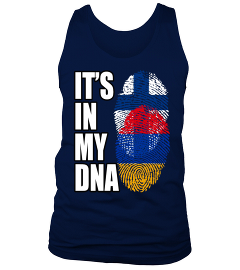 Finland And Armenian Mix Heritage DNA Flag Tank Top Unisex