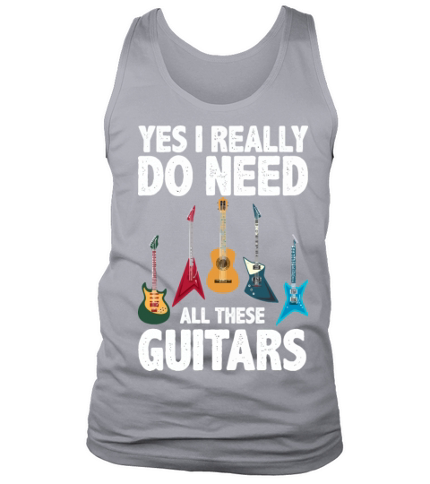 Funny Guitar Design For Men Women Guitarist Guitar Tank Top Unisex